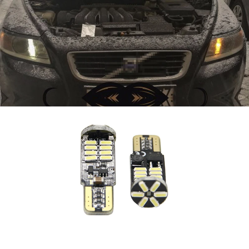 Автомобильные габаритные огни Canbus T10 W5W SMD 4014 22LED парковочные для Volvo S60L S80L XC90 C70 V40 V50