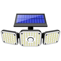 112 led solar lamp waterproof rotatable dual head 3 working modes sensor motion wall light