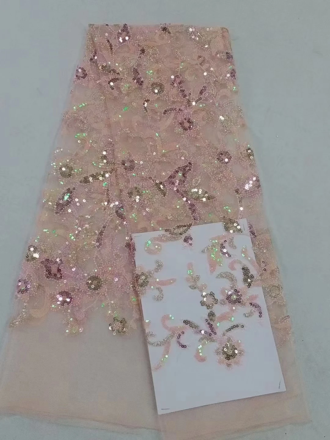 

African Lace Fabric 2021 High Quality Lace Heavy Bead Tube Lace Fabric French Net Lace For Wedding Bridal Dress