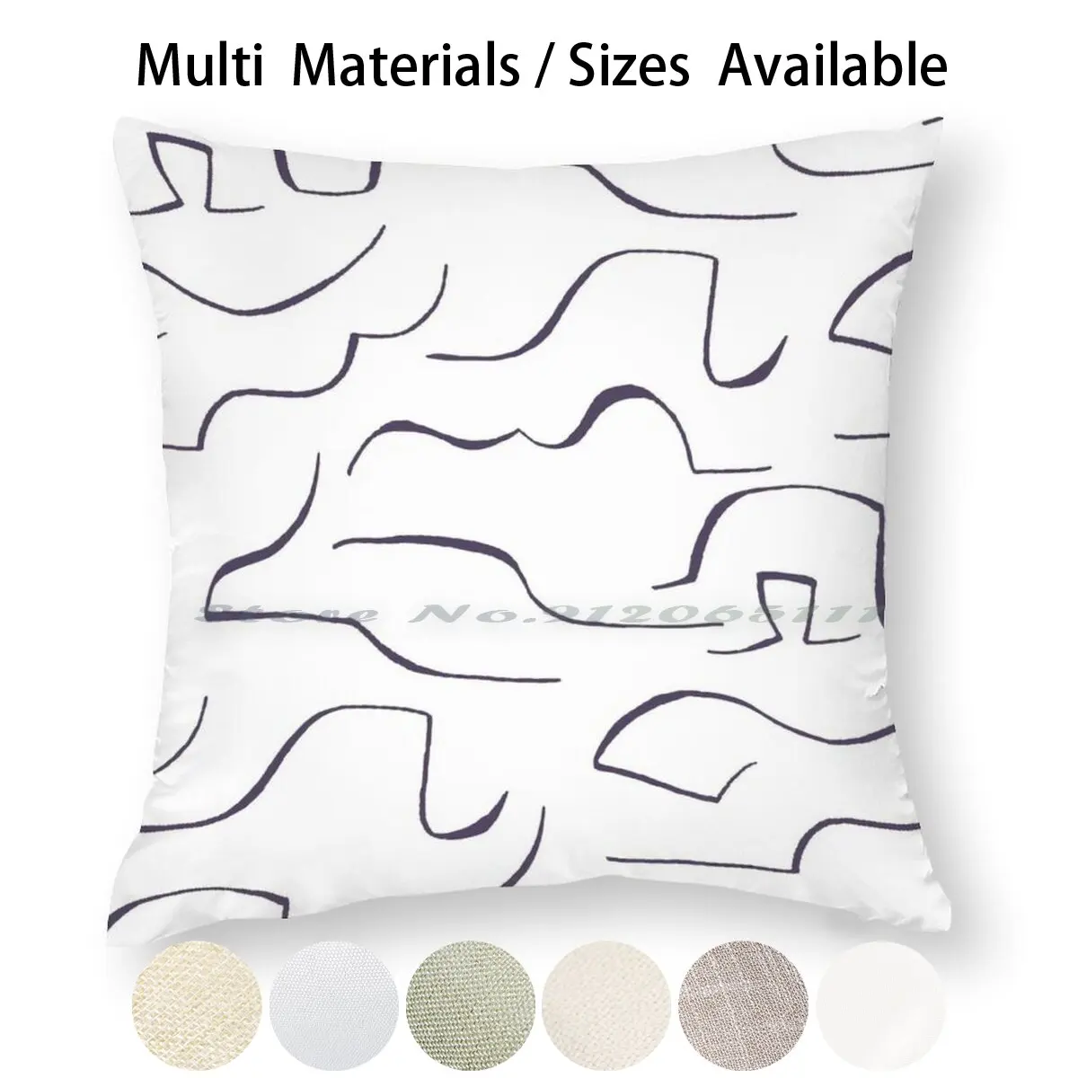 Абстрактные линии наволочка для подушки из хлопка и льна капчи гидро-занавеска