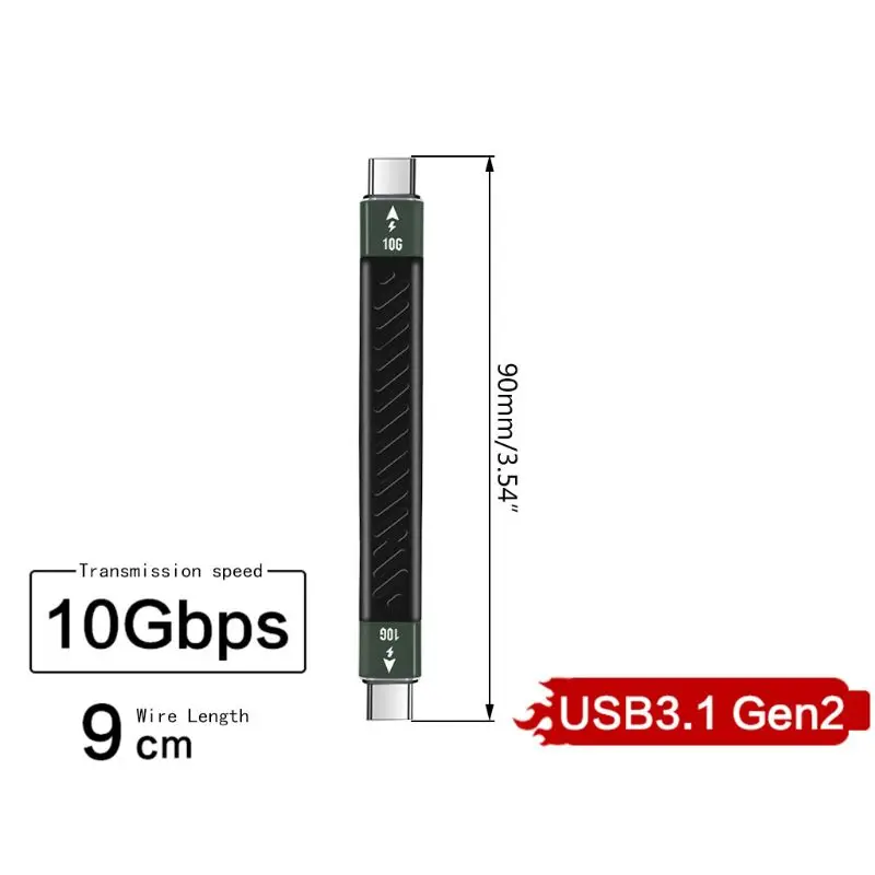 

PD 60W Thunderbolt 3 cable Certified 40Gbps Type C to C USB Fast USB C for Macbook Pro Quick Charge Data Cable with Emark Chip