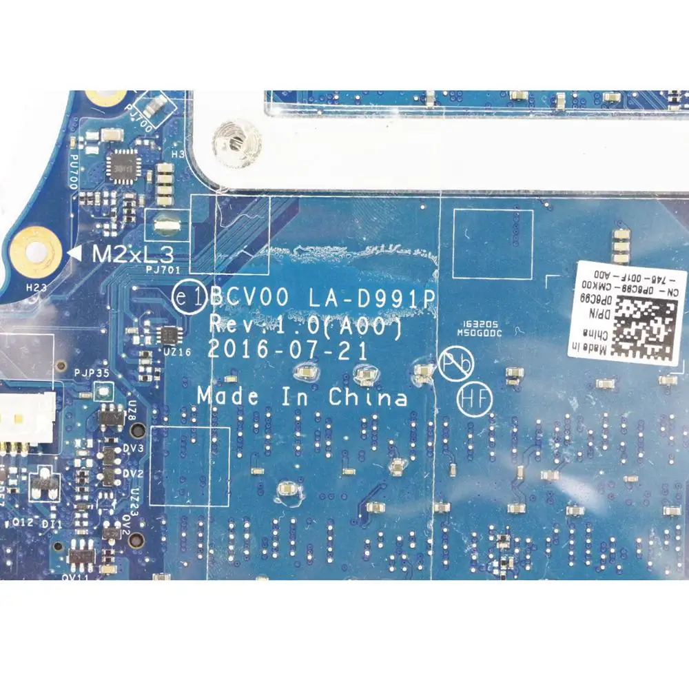 P6C99/0P6C99/CN-0P6C99-подлинный новый DDR4 Материнская плата ноутбука BCV00 LA-D991P w/i5-6300HQ + N16P-GT-A2