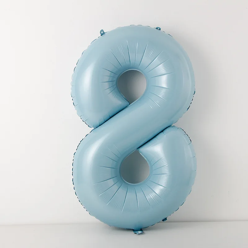 40 дюймовые воздушные шары из фольги с голубым номером большие 0 1 2 3 4 5 6 7 8 9 днем