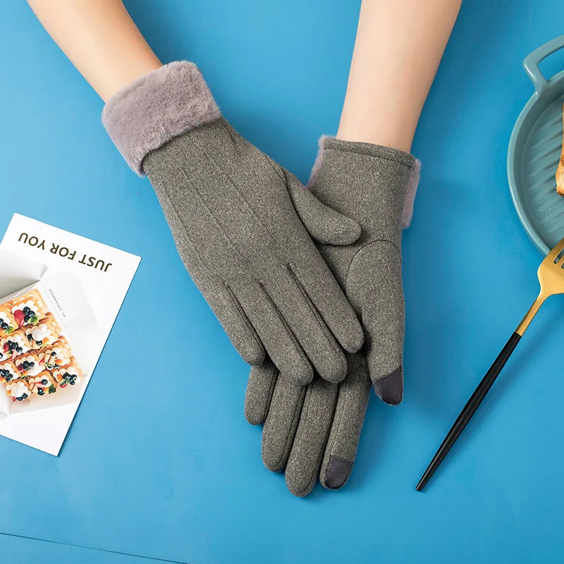 

Перчатки женские шерстяные, осенне-зимние, для занятий велоспортом