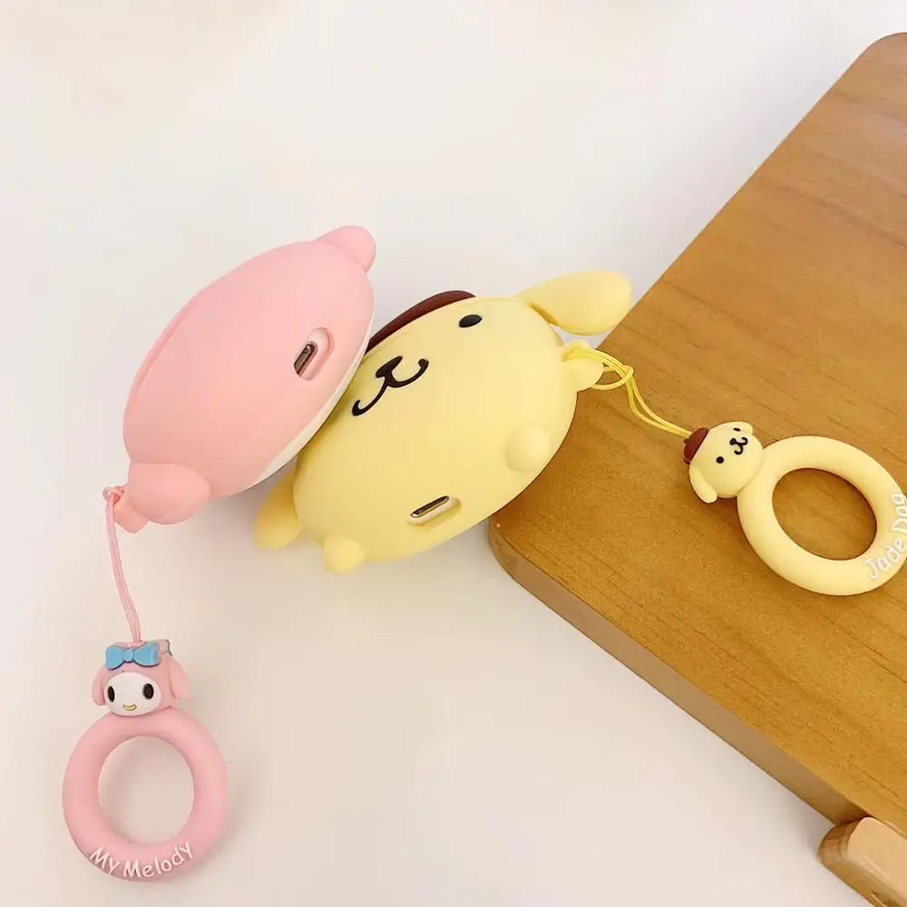 GOOYIYO-силиконовый чехол для Airpods 1 2 наушники зарядная коробка мягкий Мультяшные