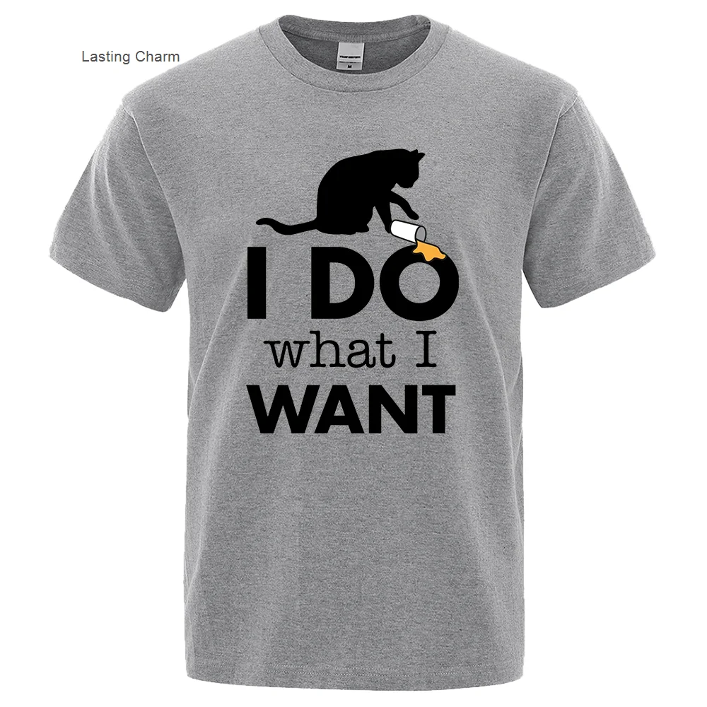 

Долговечная Очаровательная футболка, я делаю то, что хочу, Мужская футболка с принтом, свободная ткань, индивидуальная, необычная, необычная...
