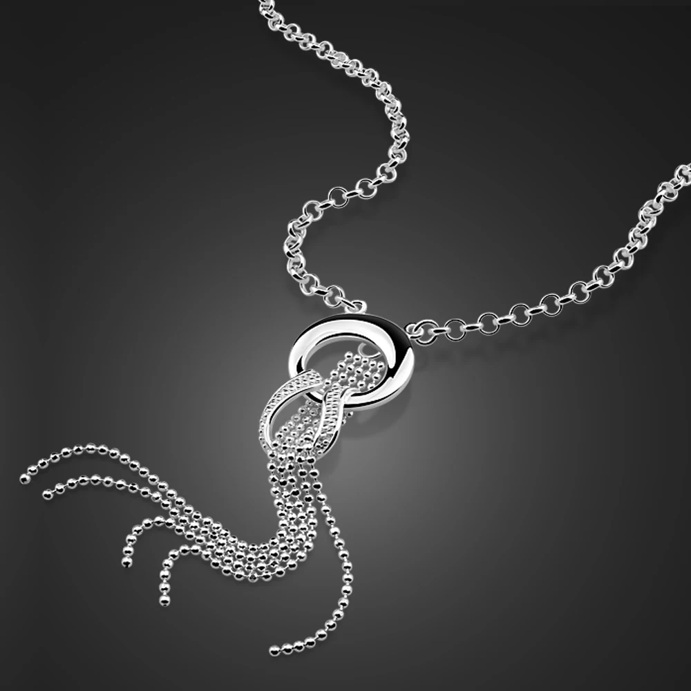 

Цепочка женская из серебра 100% пробы, длинная, 35 дюймов