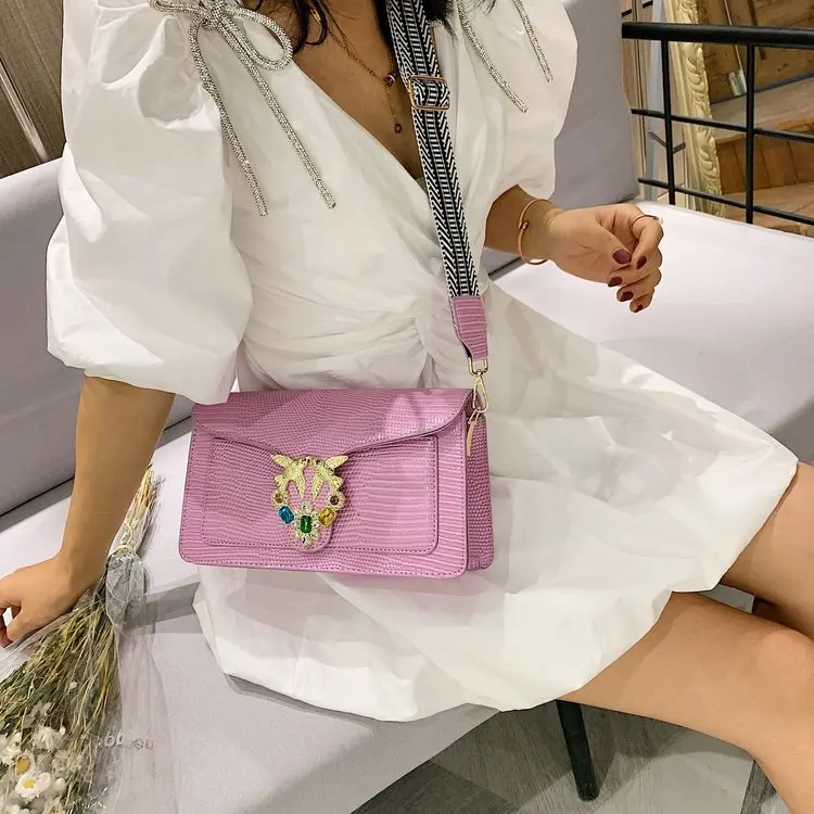 2020 летняя цветная Магнитная женская сумка через плечо с широким плетеным