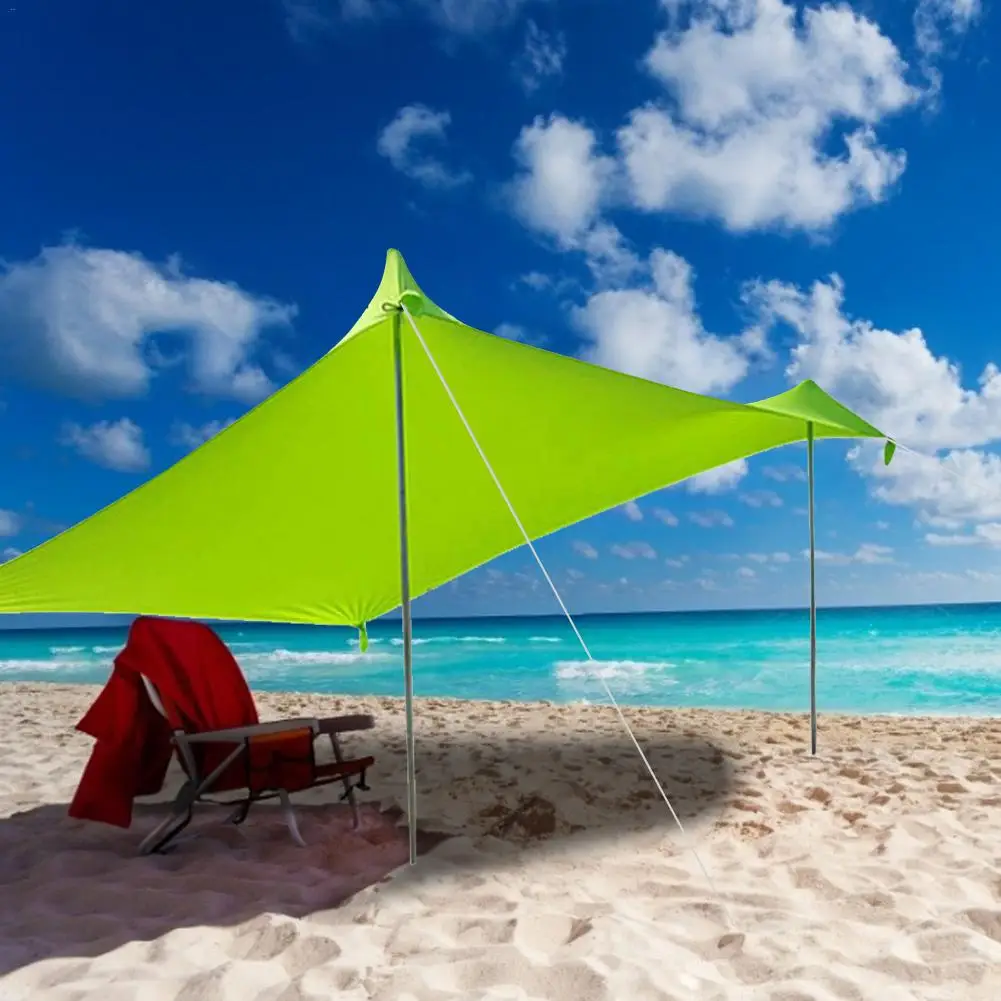구매 휴대용 양산 텐트, 샌드백 UPF30 + UV 라이크라 대형 가족 캐노피 야외 낚시 캠핑 해변 차양 천막 세트