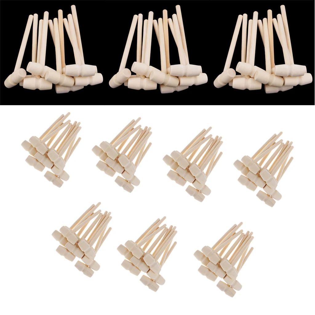 

100 Pieces Wooden Hammer Mallet 140x43x19mm Crab Lobster Seafood Crackers