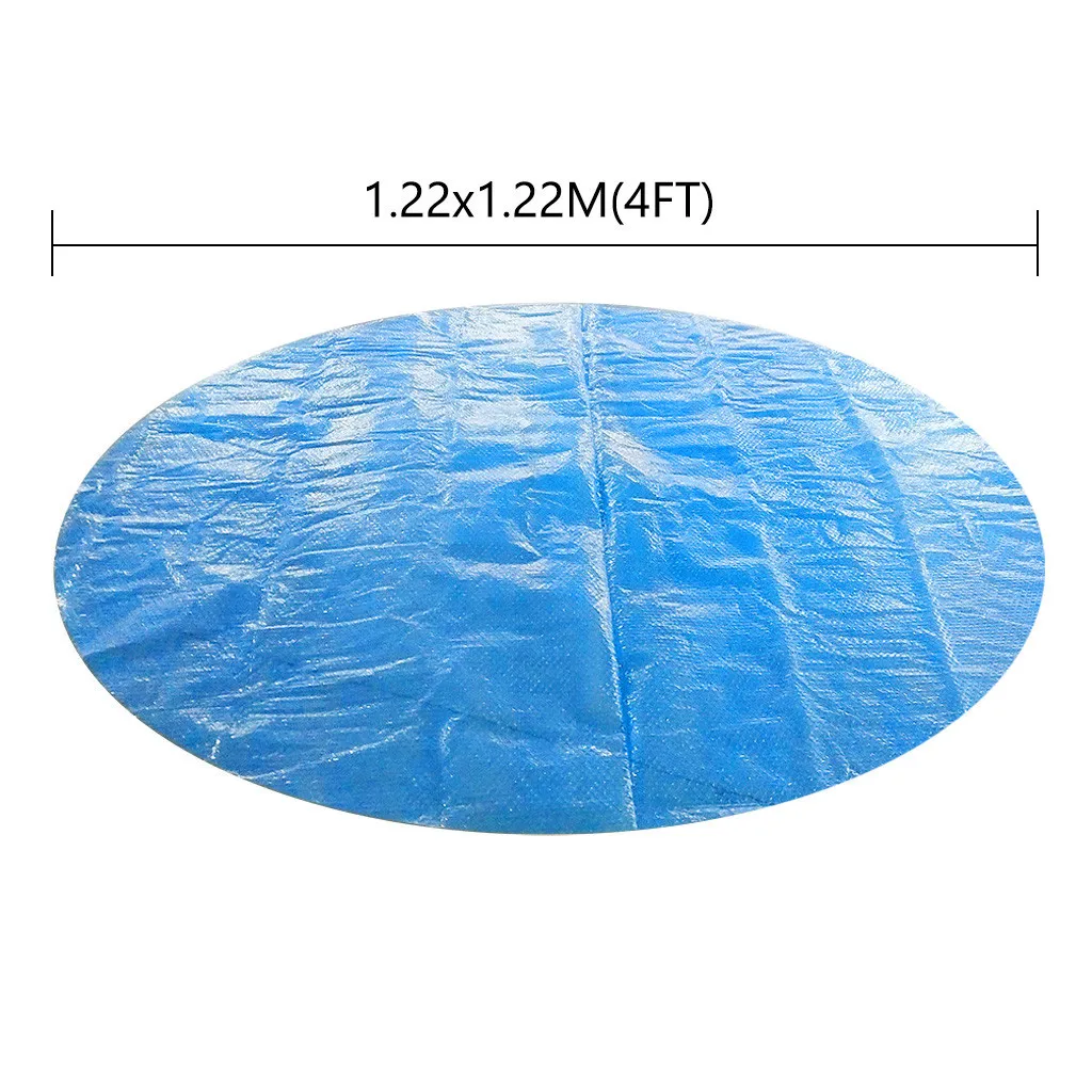 

122X122CM Round Pool Cover Protector Blue Swimming Pool Cover Solar Waterproof Sun Protection Floatable Pool Cover 4ft