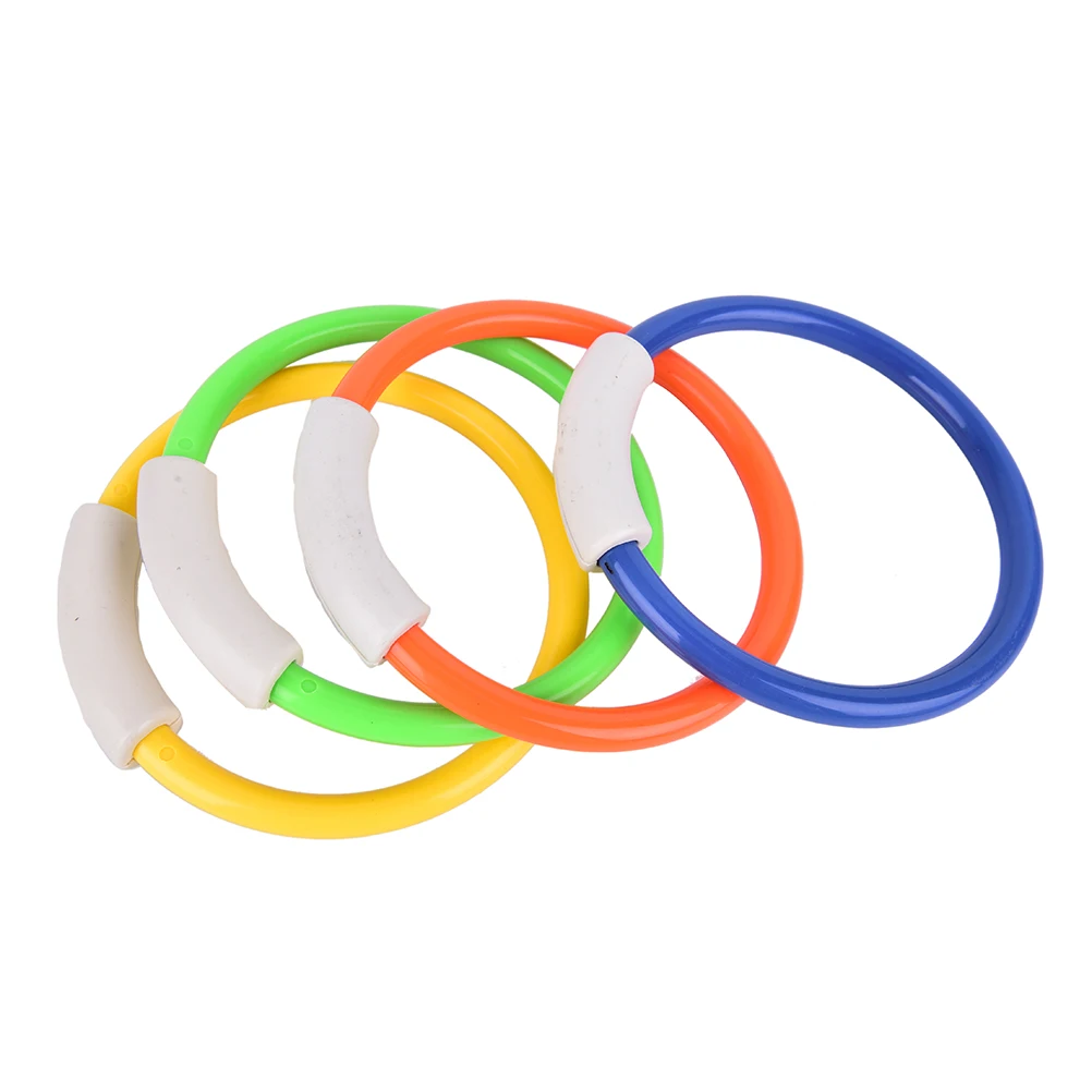 

4Pcs Kid Underwater Hot Summer Diving Ring Sport Diving Buoys Four Loaded Throwing Toys Dive Rings Swimming Pool Diving Game