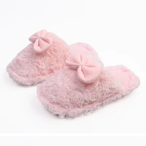 2021 зимние тапочки, детская обувь для девочек, с бантом, детские теплые плюшевые тапочки для девочек, детские тапочки для девочек, Новинка