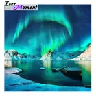 Алмазная живопись Ever Instant, натуральная красота, полярсветильник-голубой зеленый тон, мозаика ручной работы, вышивка, украшение для стен, подарок 5L051