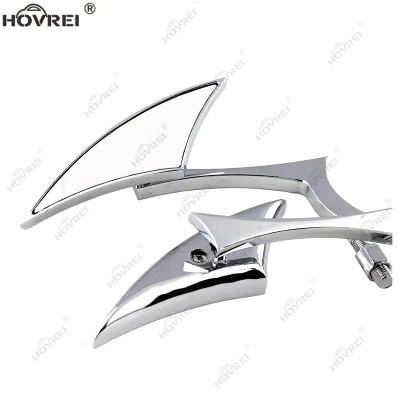 Боковые зеркала для мотоцикла алюминиевые треугольные заднего вида 8 мм 10 Harley