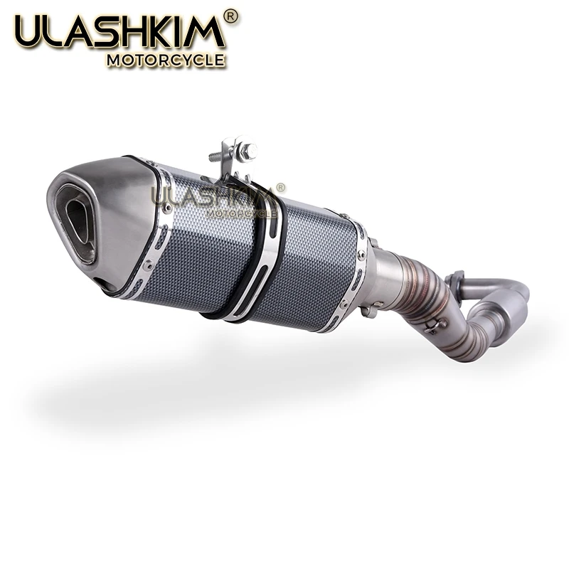 

Выхлопная труба мотоцикла, без шнуровки, полная система, Модифицированная Передняя средняя труба, глушитель для YAMAHA NVX155 NVX 155 aerox 155