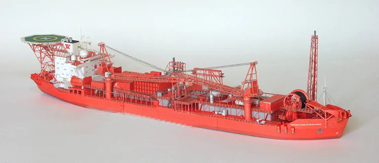 Норвежский морской плавающий производственный танкер FPSO модель корабля из 3D