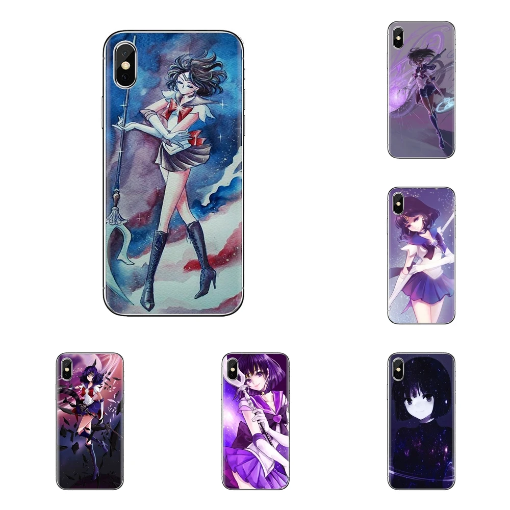 For Samsung Galaxy S3 S4 S5 Mini S6 S7 Edge S8 S9 S10 Plus Note 3 4 5 8 9 Sailor Saturn Moon Japan Girls Soft Transparent Covers |