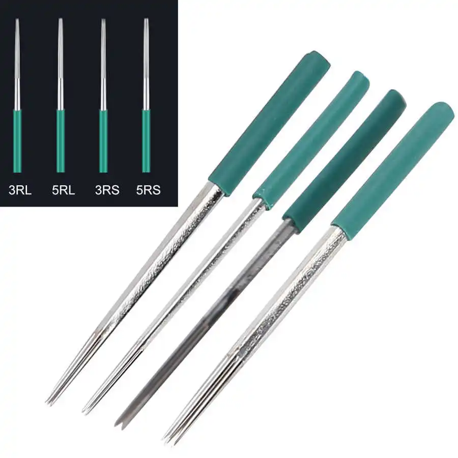 50 шт. удлиненная игла для тату бровей микроблейдинг быстрая раскраска иглы