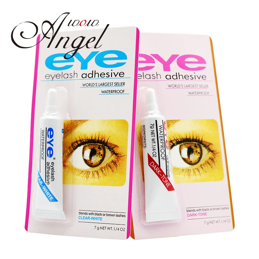 WOWANGEL клей для ресниц прозрачный белый/темно черный водонепроницаемый Накладные