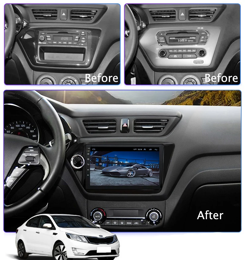Автомобильный мультимедийный плеер Wanqi на Android для KIA K2 RIO 2010 2011 2012 2013 2014 2015