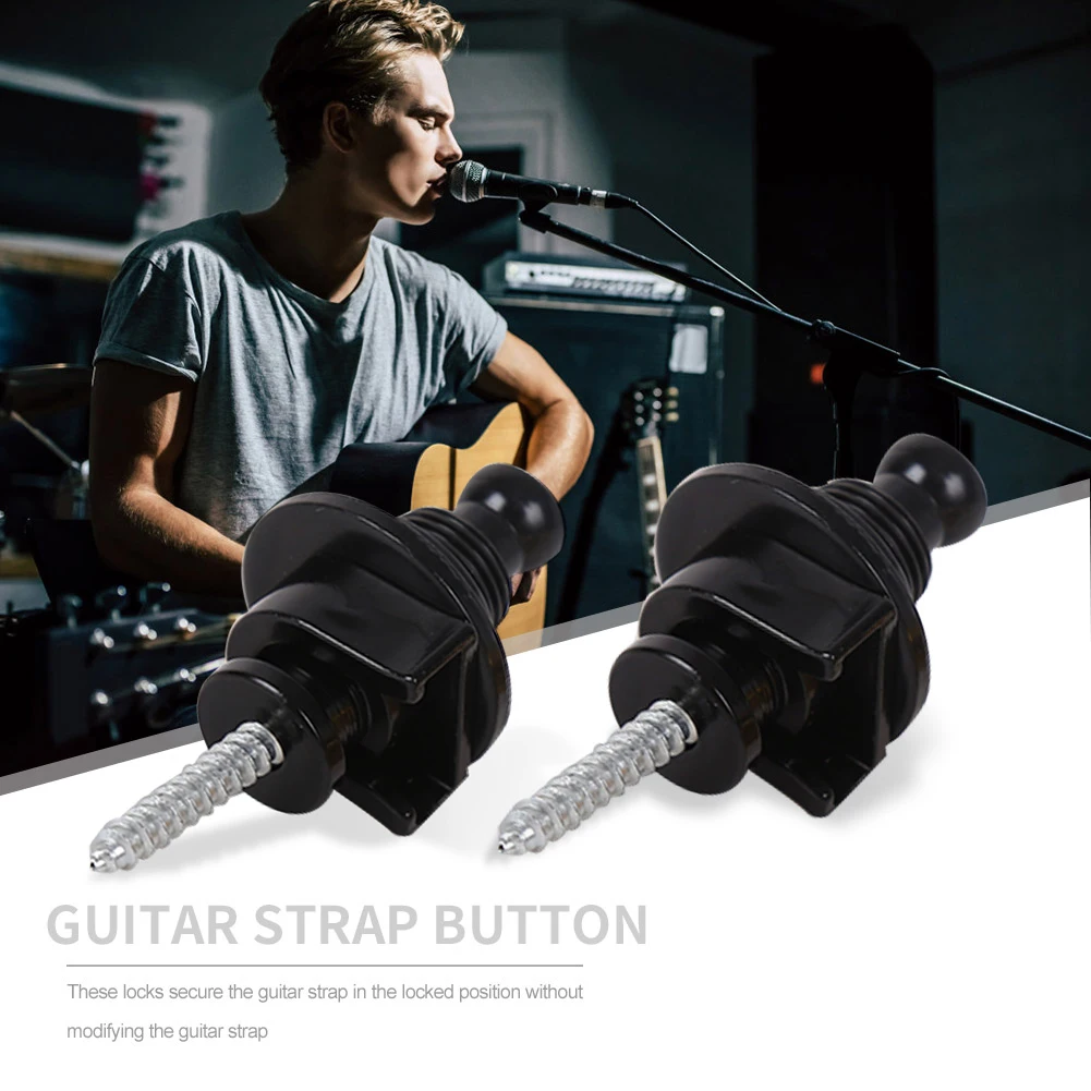 2 stücke elektrische gitarre strap pins lock taste anti slip gürtel schlösser nägel musical instruments zubehör für bass