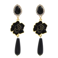 zouchunfu natural pink stone earrings for women elegant drop earrings statement jewelry gifts brincos