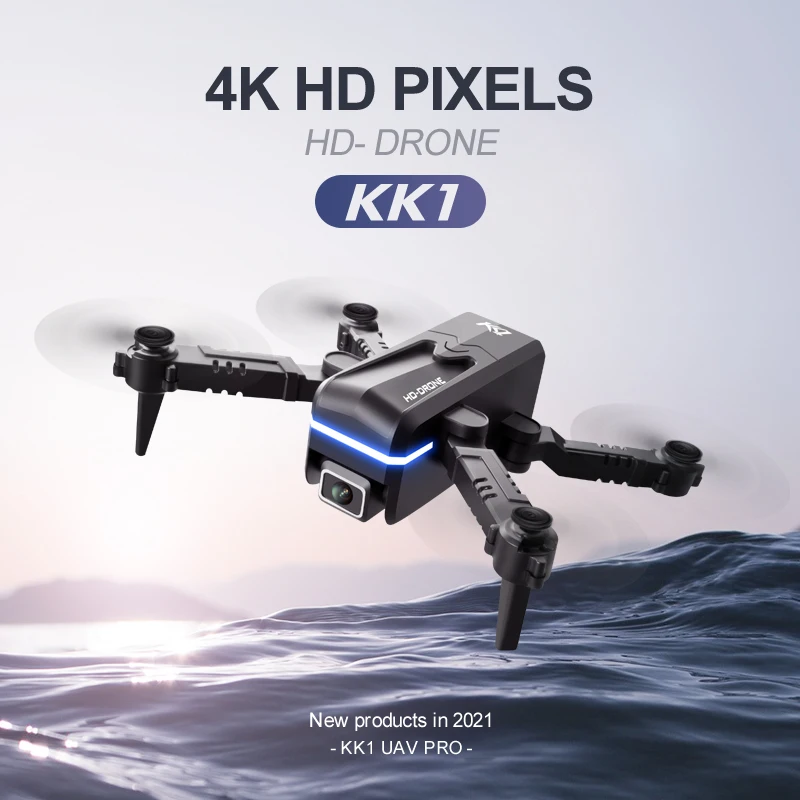

Квадрокоптер Kk1 4K Hd с двойной камерой, Wi-Fi, Fpv