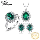 Комплект украшений из кольца и серёг, из серебра 925 пробы