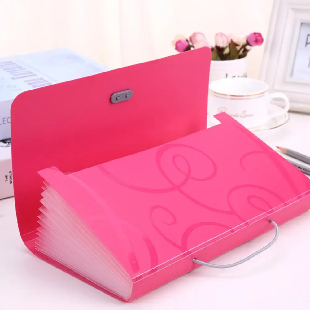 Papers Letter Small Document Expandable Receipt Bill Storage Pocket Accordion A6 B6 Plastic File Folder |