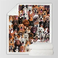 you will have a bunch of dogs 3d printed fleece blanket on bed home textiles dreamlike 07