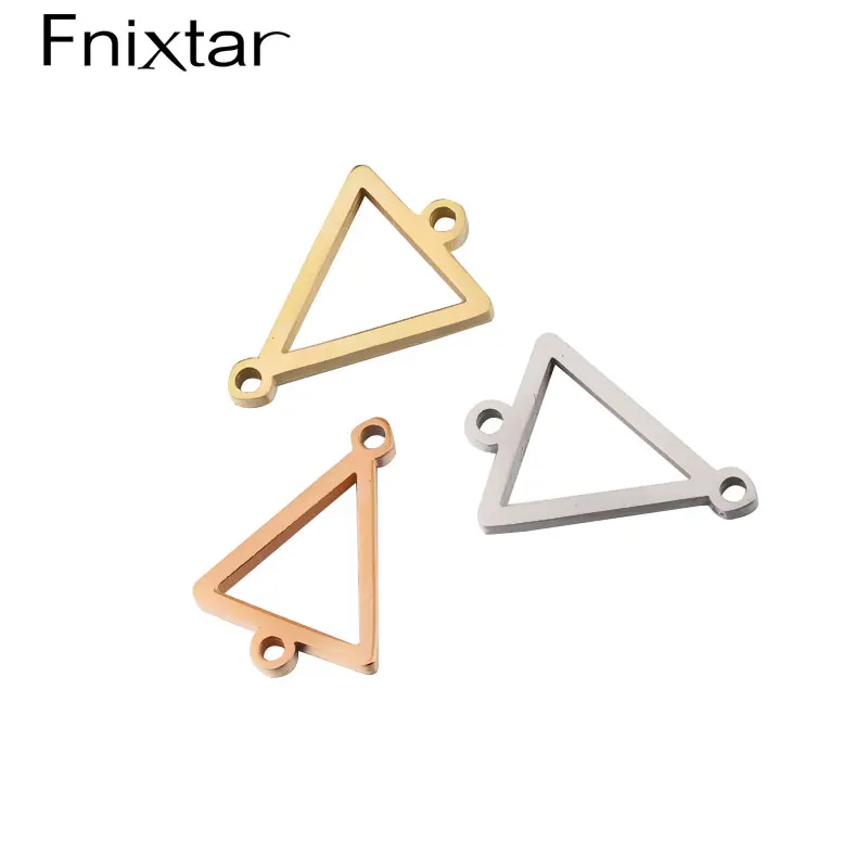 

Fnixtar 20Pcs Triangle Charms Mirror Polish Stainless Steel Connector Charms For Making Necklace Earring Braid Anklet Bracelets
