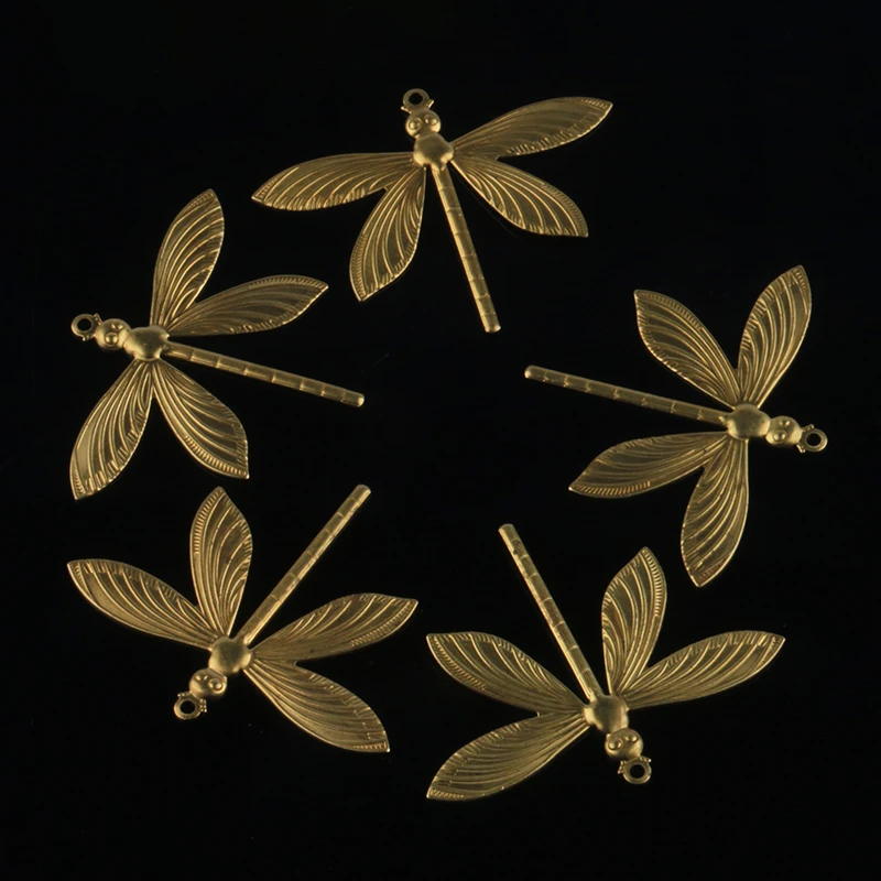 

52*64mm diy jewelry accessories cast copper single hanging dragonfly accessories hairpin headdress material accessories