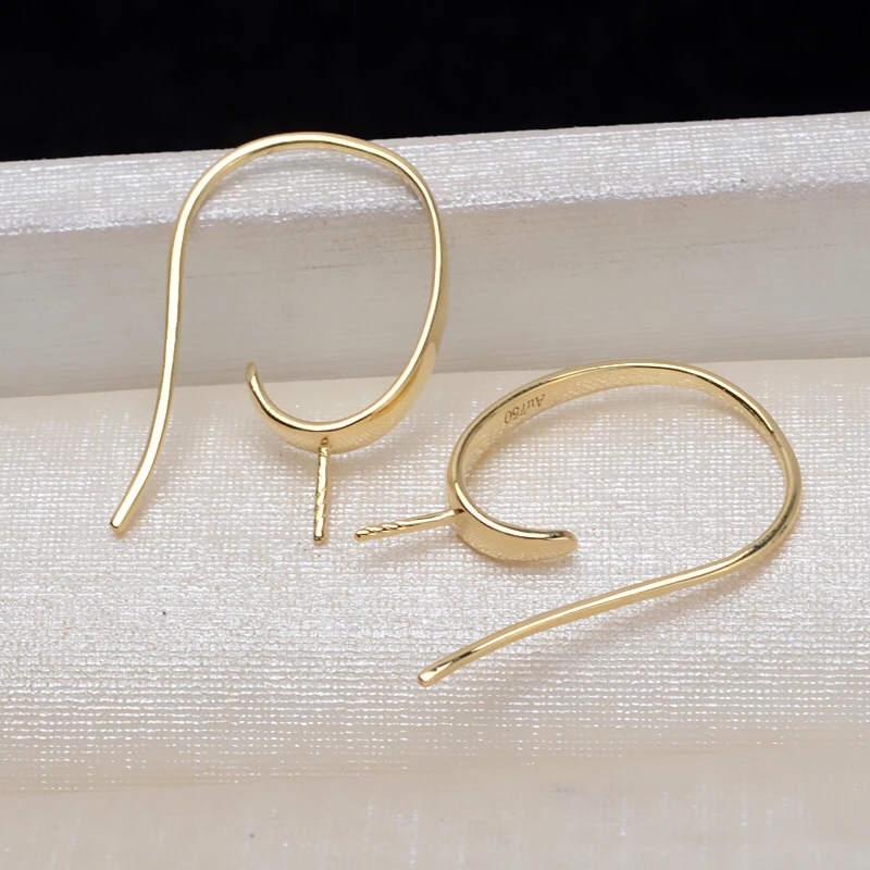 Оригинальные золотые серьги в форме сердца AU 750 18K фурнитура для крепления