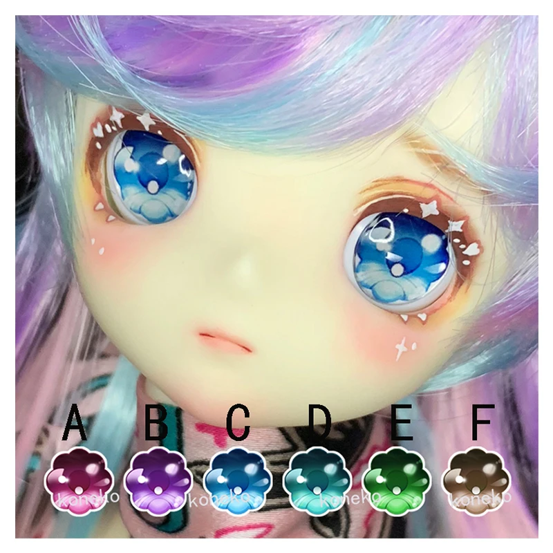 

BJD eyes 6 colors doll acrylic eyes cartoon eyes for 1/12 1/8 1/6 1/4 1/3 BJD SD doll accessories doll eyes
