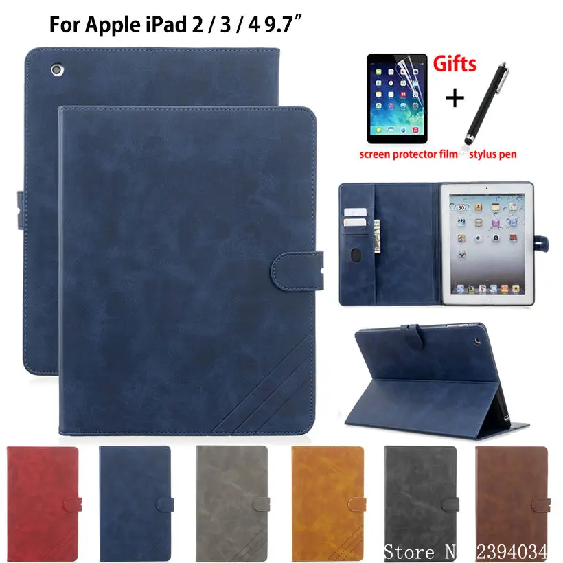 Для Apple ipad 2 3 4 умный чехол для iPad iPad2 Funda планшет силиконовый PU кожаный защитный