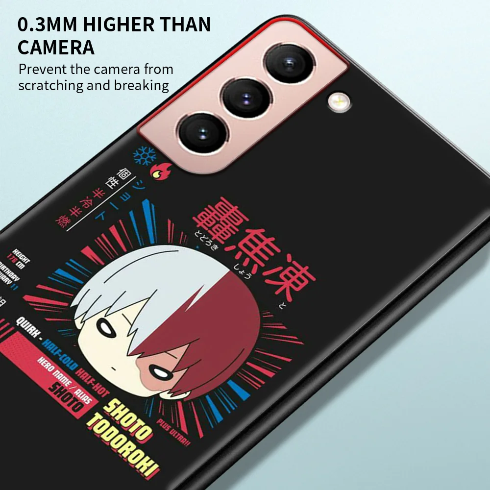 

Cute My Hero Academia Cover For Samsung Galaxy S20 FE S21 Ultra 5G S10 Plus + S9 S8 S10e Funny Mobile Cases Black Shell Anime