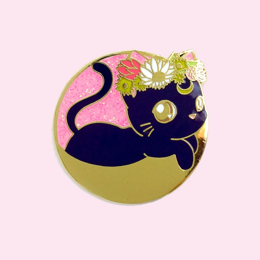 

Sailor Moons Cat Hard Enamel Pin Cute Cartoon Animal Brooches Lapel Badge Unique Backpack Jewelry Gift Women's Accessories 2020