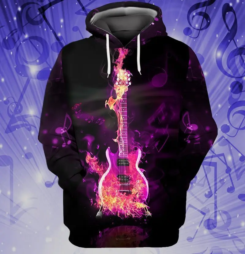 

PLstar Cosmos 3Dprinted Newest Musical Instrument Guitar Flame Harajuku Streetwear Unique Unisex Casual Hoodies/Sweatshirt/Zip 2