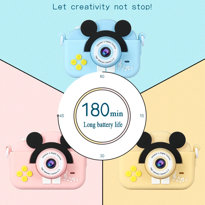 Детская мини-камера с микрофоном для девочек и мальчиков |