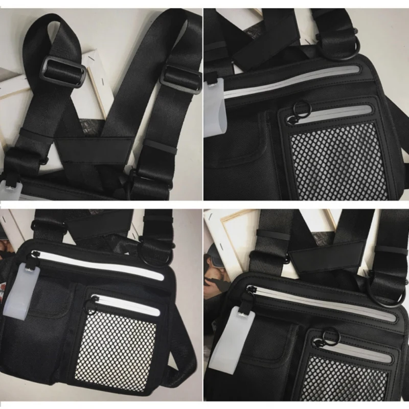 Тактический нейлоновый жилет военный нагрудная рация светоотражающая сумка