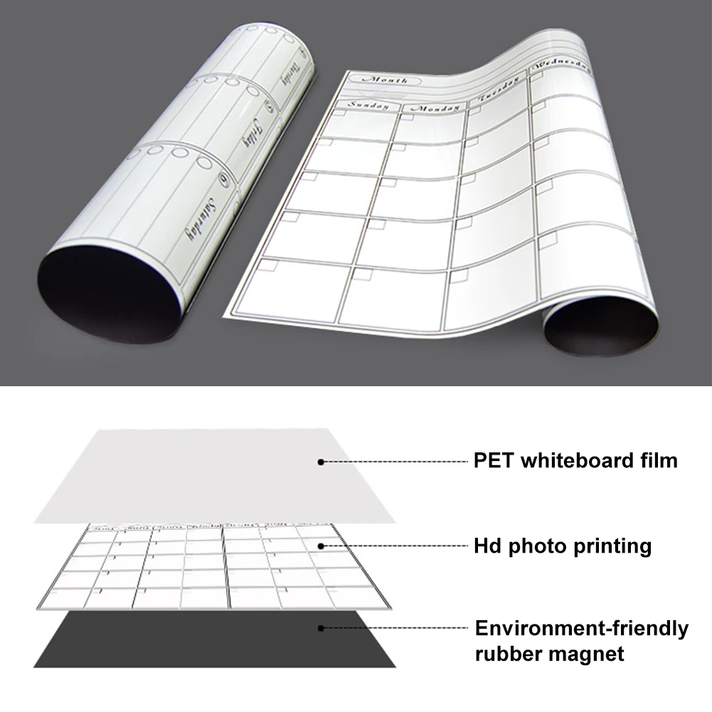 

Memo Practical Home Durable Magnetic Whiteboard Reminder Calendar For Fridge Erasable Anti-stain Weekly Rewritable Daily Planner
