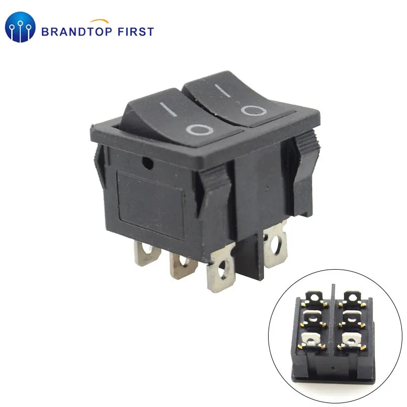 Кулисный переключатель лодочный двойной 4 контакта/6 контактов | Обустройство