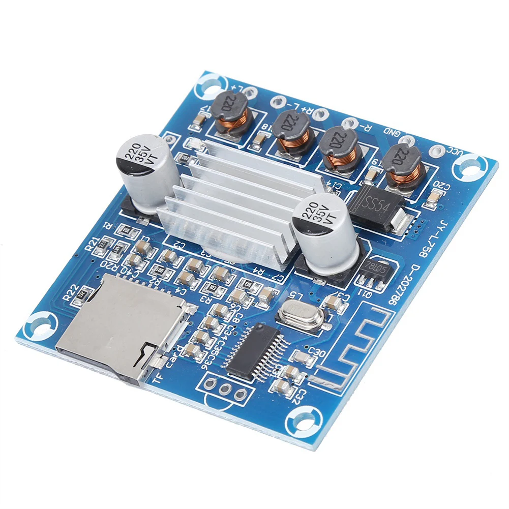 

Digital Amplifier Board Module Dual Channel DC12-24V 15W+15W Support Memory Card For Bluetooth Amplifier Board