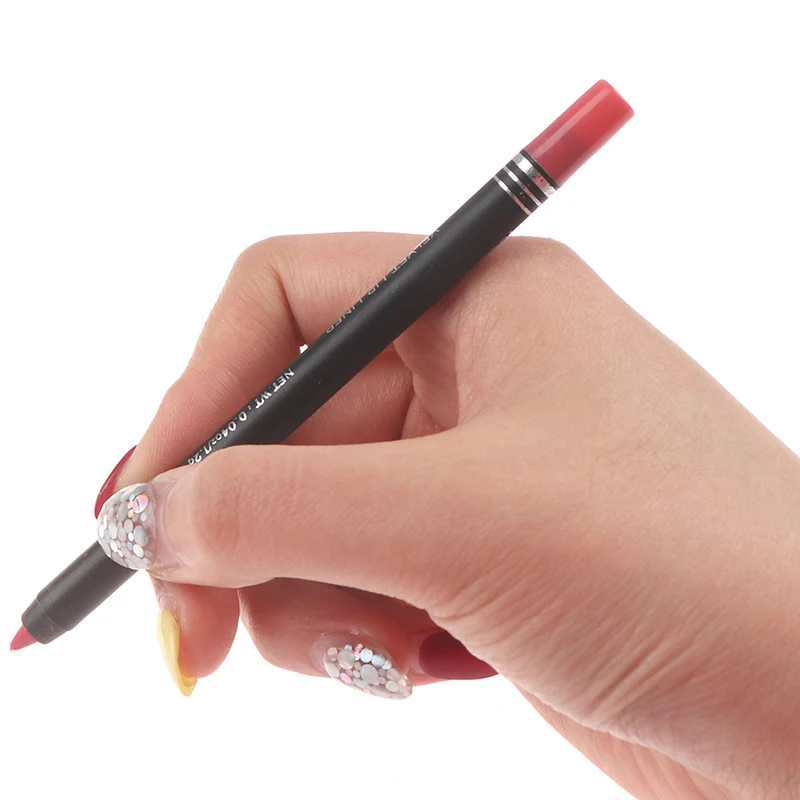 

12 Colors Lip Pencils Matte Lipliner Waterproof Smooth Colorful Lipstick Pen