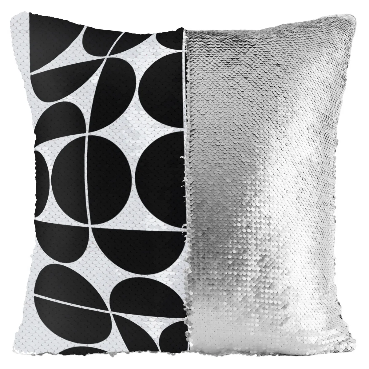 Mid Century современный геометрический черный чехол с русалочкой и блестками