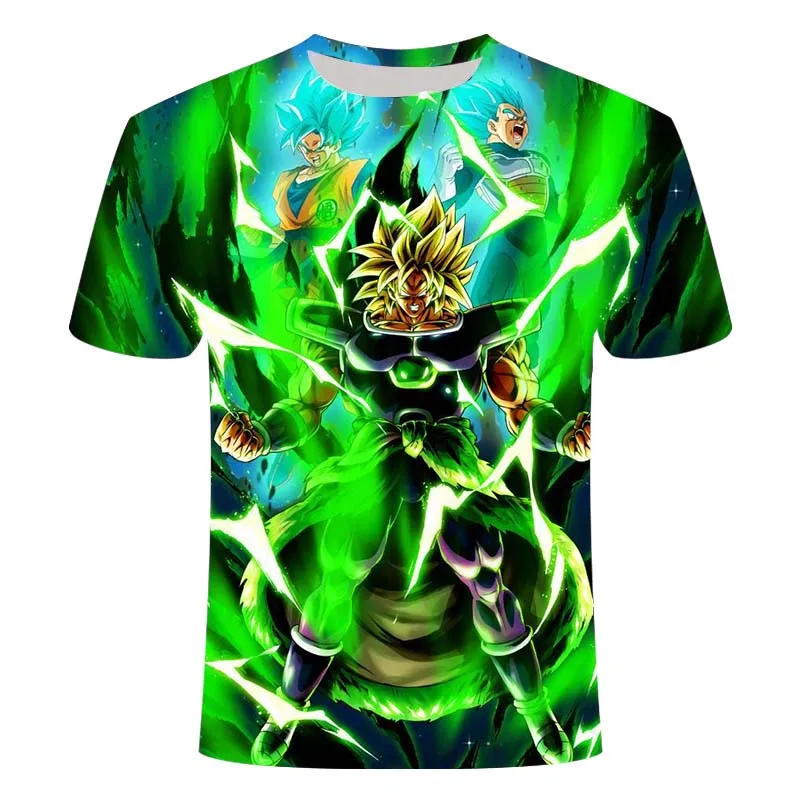 

2021 New Japanese Manga Anime Short Sleeve Men's T-shirt Customized Summer 3D Printing Casual Tide Brand Vegeta Top T-shirt Comp
