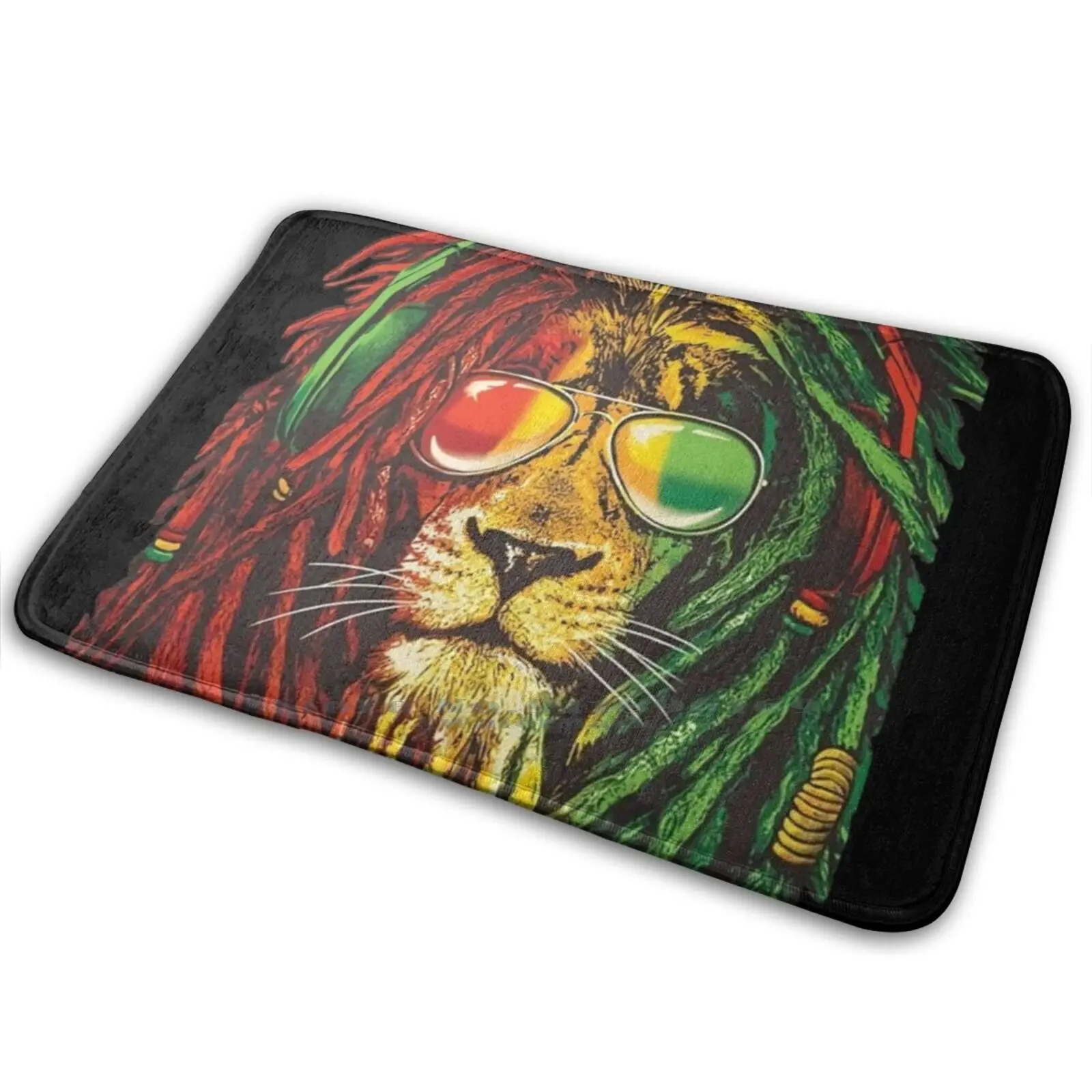 Коврик с Львом марли нескользящий коврик для входной двери в спальню регги раста