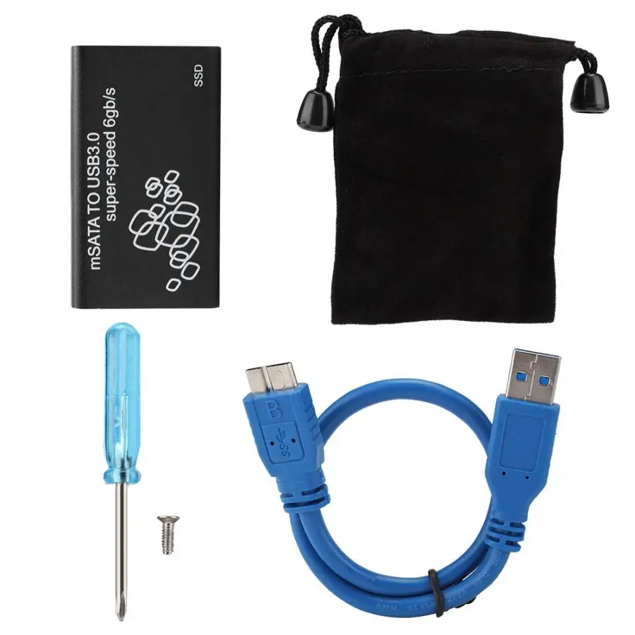 Новый внешний жесткий диск Mini 1 8 дюйма MSATA к USB 3 0 Чехол для мобильного диска чехол