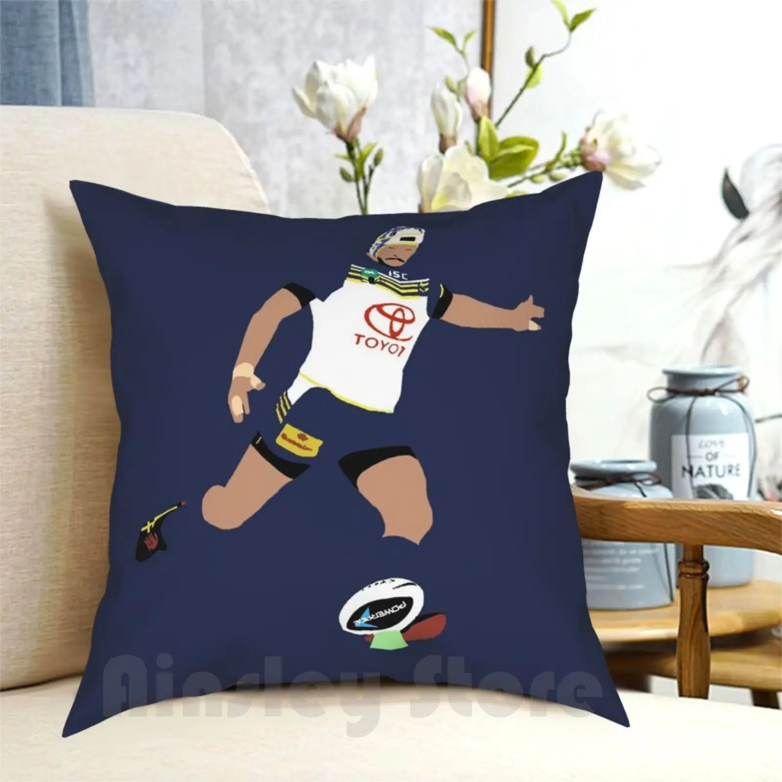 

Женская мягкая подушка с принтом Johnathan Тёрстон Queensland Cowboys Nrl